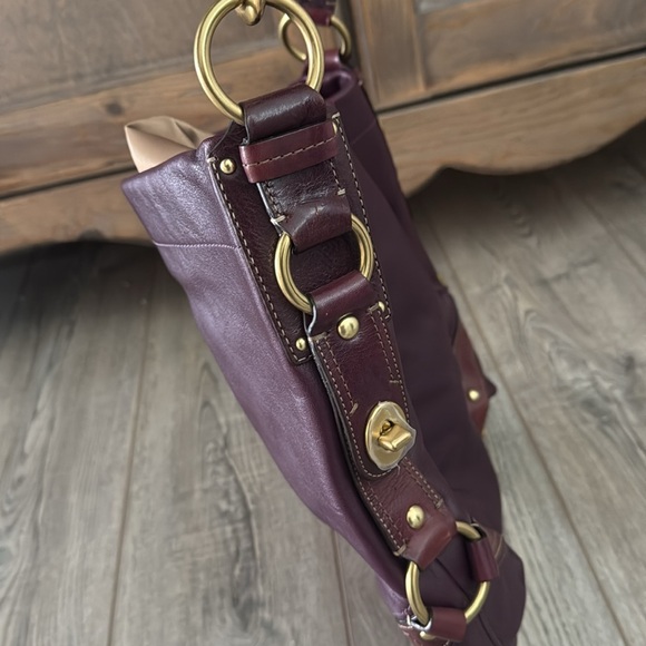 Coach 10616 Vintage Purple Leather Carley Hobo Bag - Picture 4 of 7